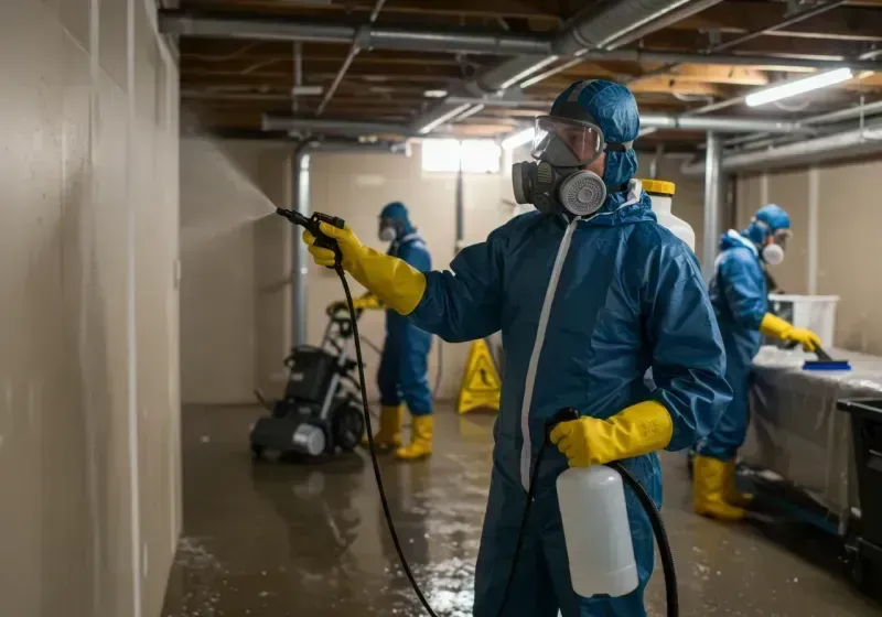 Basement Sanitization and Antimicrobial Treatment process in Decaturville, TN