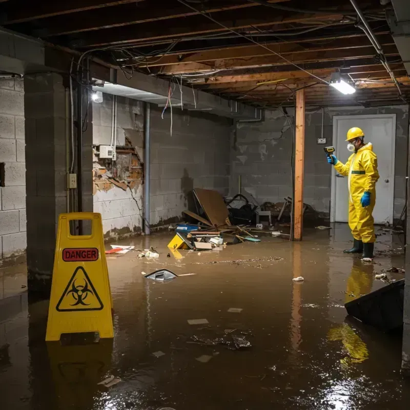 Flooded Basement Electrical Hazard in Decaturville, TN Property